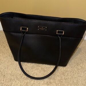 kate spade Black Pebbled Tote